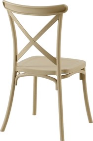 Rakásolható szék, szürkésbarna, SAVITA