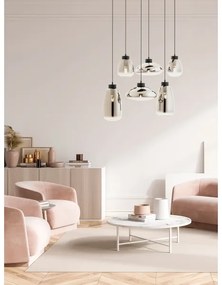 Redo 01-3212 - Csillár zsinóron LUKE 6xE27/42W/230V fekete