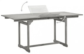 tömör akácfa kerti étkezőasztal (120-170) x 80 x 75 cm