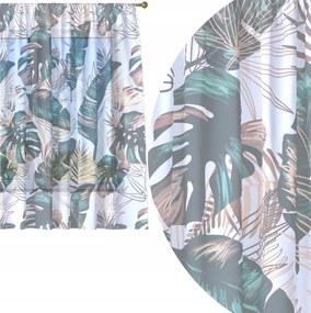 Függöny Készre Varrva 400x150 Voile Színes Mintás Ráncfelhúzóval 050