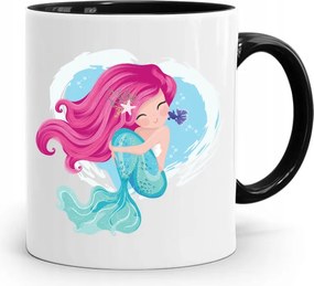 Fekete Gyermeknapi Bögre Hableány Lányának, fényképes nyomattal