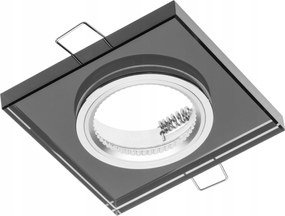 Süllyesztett lámpatest GU10 Négyzet fix üveg vastag Fekete Palace II Gtv
