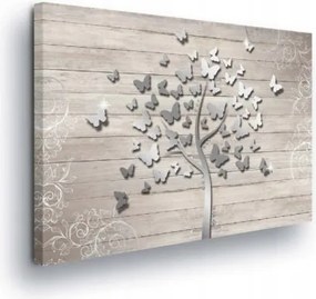 Våszonkép 60x40 KönnyƱség pillangók fa természet tavasz harmónia nyugalom mƱvészet