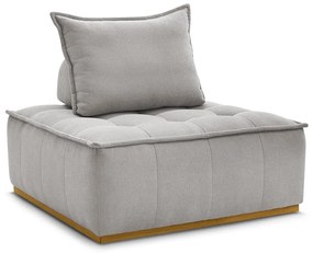 Világosszürke zsenília fotel Elisa – Bobochic Paris