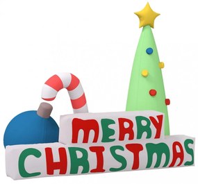 felfújható Merry Christmas dekoráció LED-ekkel 197 cm