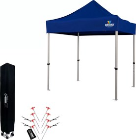 Összecsukható alumínium árusítóstand falak nélkül | BRIMO Exclusive Alu 2x2 m - falak nélkül - Kék