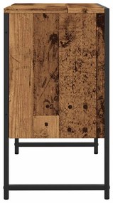 antik fa színű szerelt fa fürdőszobai mosdószekrény 60x33x60 cm