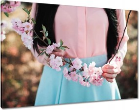 Vászonkép 100x70 Virágzó cseresznye Japán