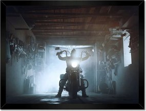 Poszterek keretben 40x30 Egy motoros garázsában