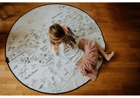 Colouring World színezhető szőnyeg és filctoll szett, ø 130 cm - Butter Kings