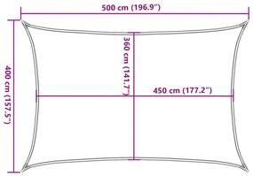 bézs HDPE napvitorla 160 g/m² 4 x 5 m
