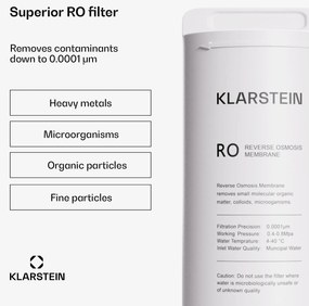 Klarstein PureFina 600 RO szűrő, csere / tartozék, fordított ozmózis, 600 GPD / 2270 L/d