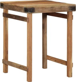 vidaXL Étkezőasztal Barna 60 x 55 x 76 cm tömör újrahasznosított fa