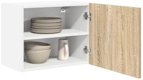 Függő szekrény Riga 2 pcs Sonoma tölgy és fehér 50 x 31 x 40 cm