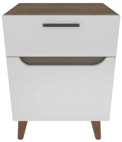 Éjjeliszekrény Losso - White, Oak