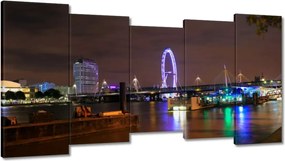 Vászonkép 150x80 Lila London Eye