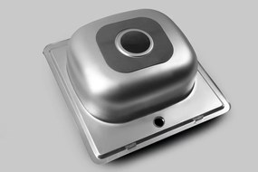 Aqualine Aqualine, Rozsdamentes mosogató 48x18x48cm, AQ4848B