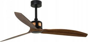 Faro Copper Fan M dizájner mennyezeti ventilátor, fekete/fa, DC motor, 132