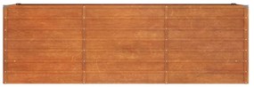 rozsda színű corten acél kerti magaságyás 240 x 80 x 77 cm