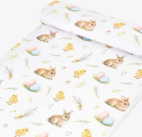 Goldea húsvéti teflon szövet terítőknek - vidám húsvét 160 cm