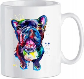 Bulldog színes nyomott mintás bögre 330 ml