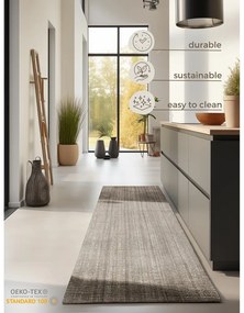 Bézs juta futószőnyeg 80x200 cm Bouclé – Hanse Home