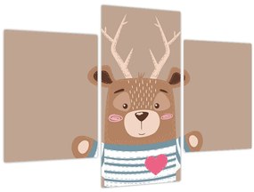 Kép - Szarvas csíkos ingben (90x60 cm)