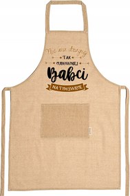 Újrahasznosított Pamut Kötény Öko Ajándék Nagymama Nap Nagymama