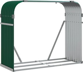 vidaXL zöld horganyzott acél rönktartó 120 x 45 x 100 cm