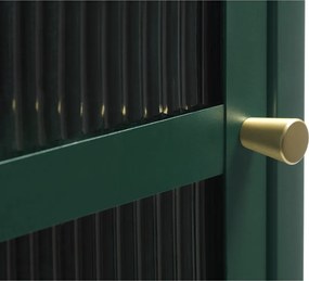 Bronco zöld fém tálalószekrény, magasság 160 cm - Unique Furniture