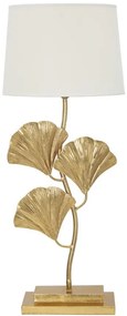 Asztali lámpa arany ginkgo leveles fehér burával 81 cm