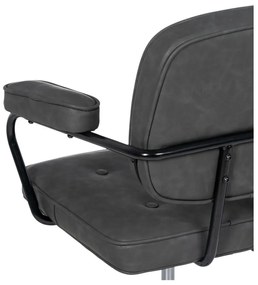 Antracitszürke bőrutánzat irodai szék – Ixia