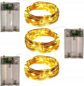 Led LĂĄmpĂĄk DrĂłtok 50 Led AkkumulĂĄtoros FehĂ©r Meleg 5m DekoratĂv FĂ©nyek