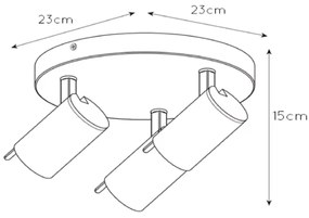Lucide 17998/15/30 - LED Dimmelhető spotlámpa GRONY 3xGU10/5W/230V