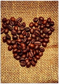 Poszterek 70x100 Szív kávébabból