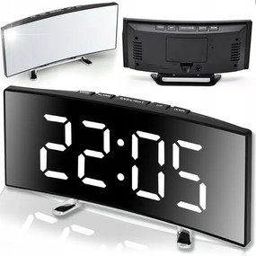 Nagy Elektronikus Ébresztőóra Led Digitális Tükör Modern Álló Hőmérő