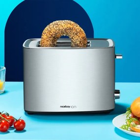 Niceboy ION Cruncher C4 - Kenyérpirító két lyukkal és pörkölővel 850W/230V rozsdamentes