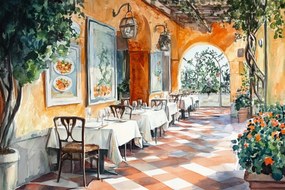 Canvas Vászonkép Étterem Pizzéria Trattoria Étel 60x40