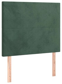 sötétzöld bársony ágykeret matrac nélkül 90x200 cm