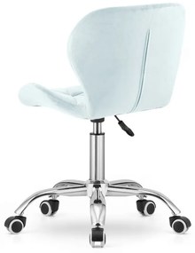 Dolgozószobai szett íróasztal TAYLOR 80x50 cm sonoma tölgy + irodai szék AVOLA VELVET világoskék