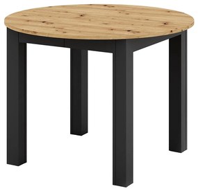 Kihúzható étkezőasztal WILY artisan tölgy/fekete