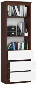 Regál Ravindra (wenge + fehér). Akció -16%. 1068935