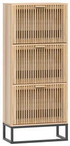 szerelt fa cipőszekrény 52 x 25 x 120 cm