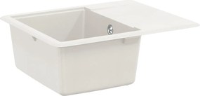vidaXL Mosogató Fehér 560 x 460 mm 80% Kvarc és 20% Gyanta