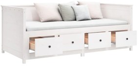 fehér tömör fenyőfa kanapéágy matrac nélkül 80 x 200 cm