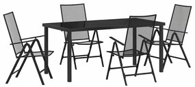vidaXL Kert étkező szett 5 pcs Antracit Porszórt acél