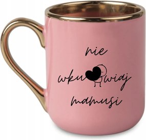 Elegáns bögre, arany kivitel, 330 Rózsaszín