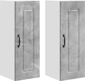 vidaXL Konyhaszekrény Kalmar 2 pcs Beton Szürke 30 x 31 x 80 cm