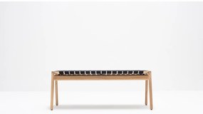 Fekete-natúr színű pad Klupa - Gazzda