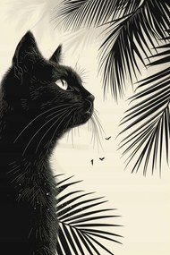 Poszter 20x30cm Elmélkedés a pålmafåk årnyékåban